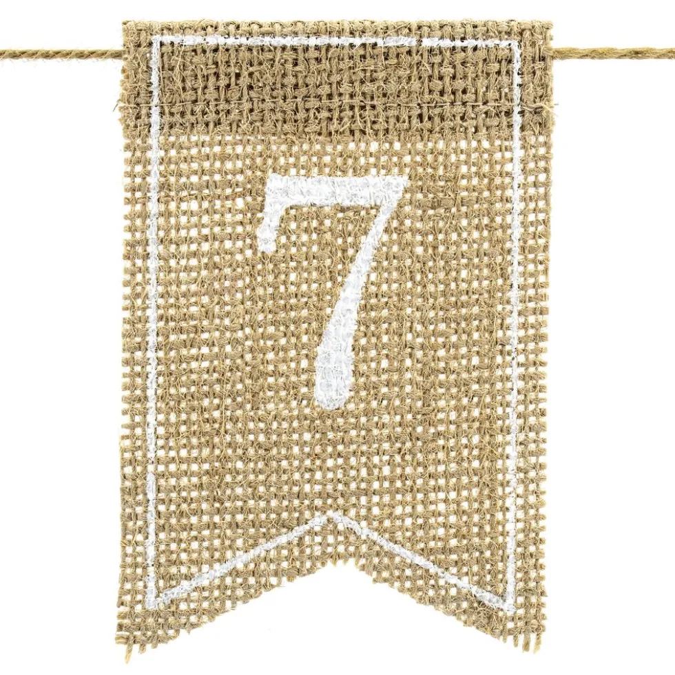 Bordsplacering Siffror Jute