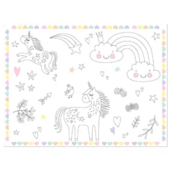 Bordstabletter Målarduk Unicorns & Rainbows
