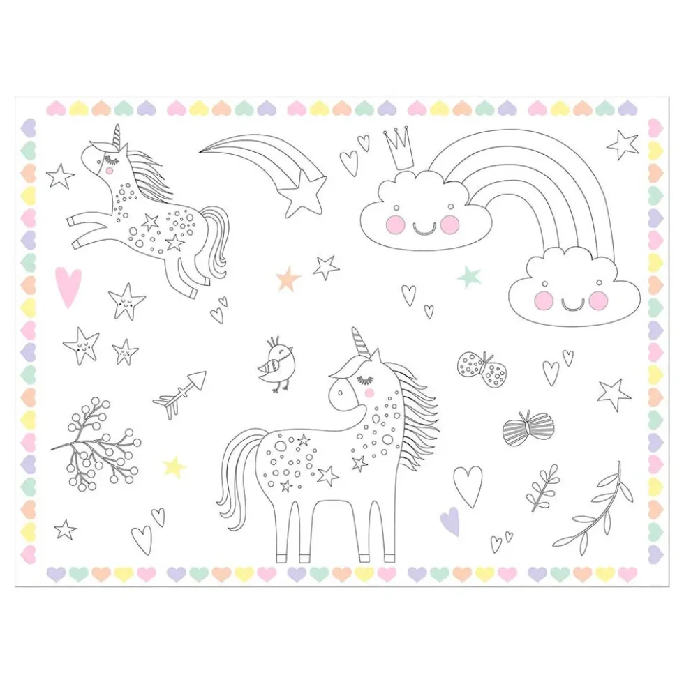 Bordstabletter Målarduk Unicorns & Rainbows