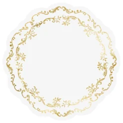 Bordstabletter Ornament Guld/Vit