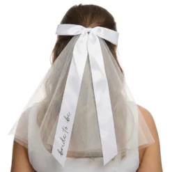 Brudslöja Bride to Be med Rosett