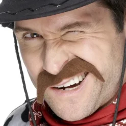 Brun Cowboy Mustasch