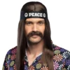 Brun Hippie Mustasch