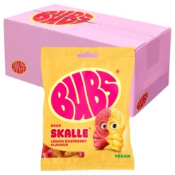 BUBS Lemon Raspberry Skalle Påsar Storpack