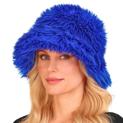Bucket Hat Fluffig Blå
