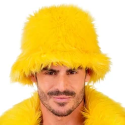 Bucket Hat Fluffig Gul