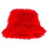 Bucket Hat Fluffig Röd