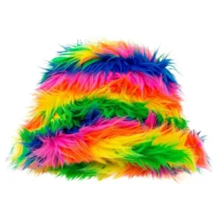 Bucket Hat Fluffig Regnbåge