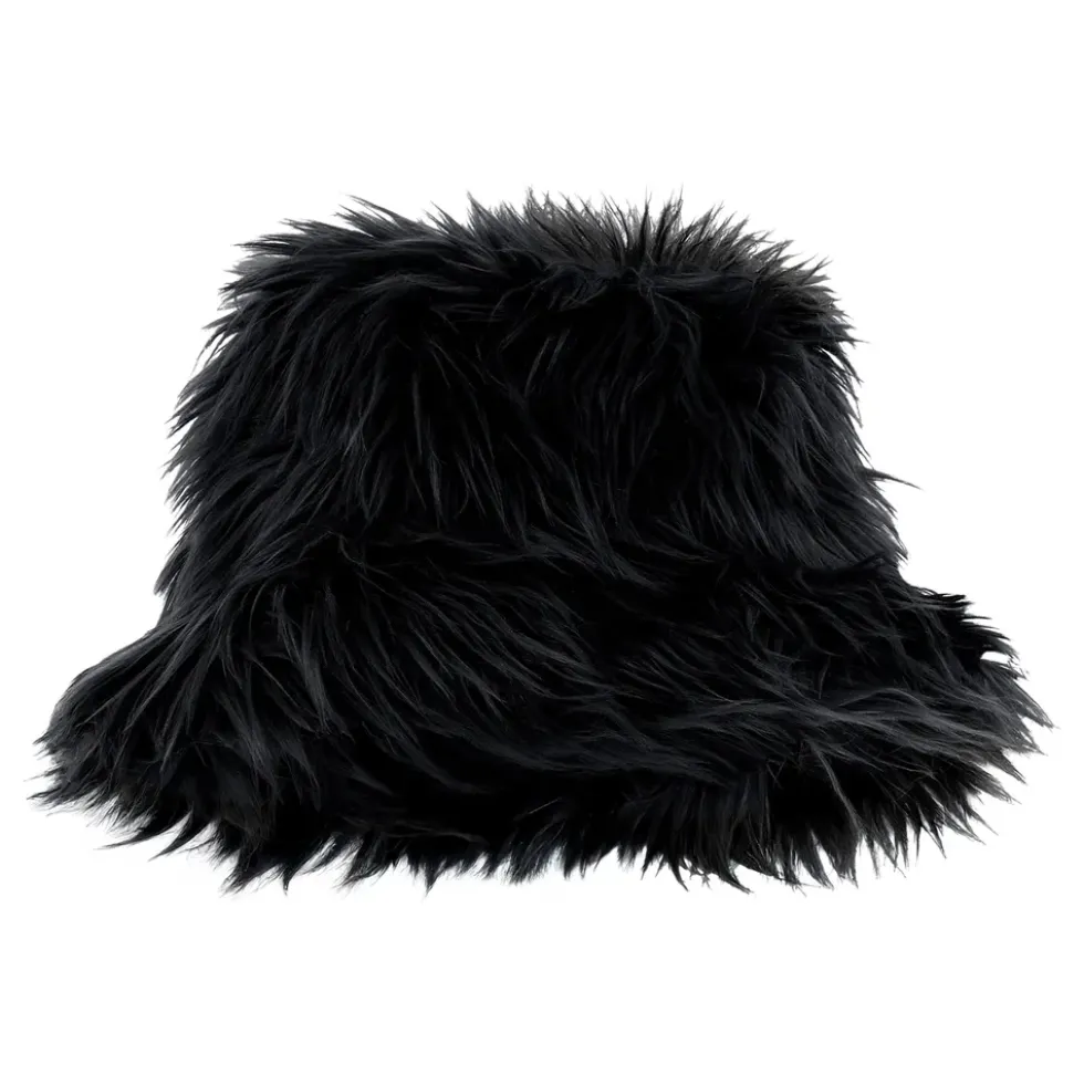 Bucket Hat Fluffig Svart