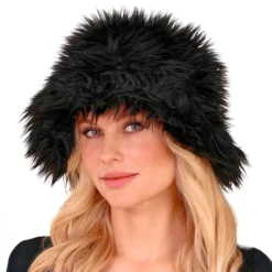 Bucket Hat Fluffig Svart
