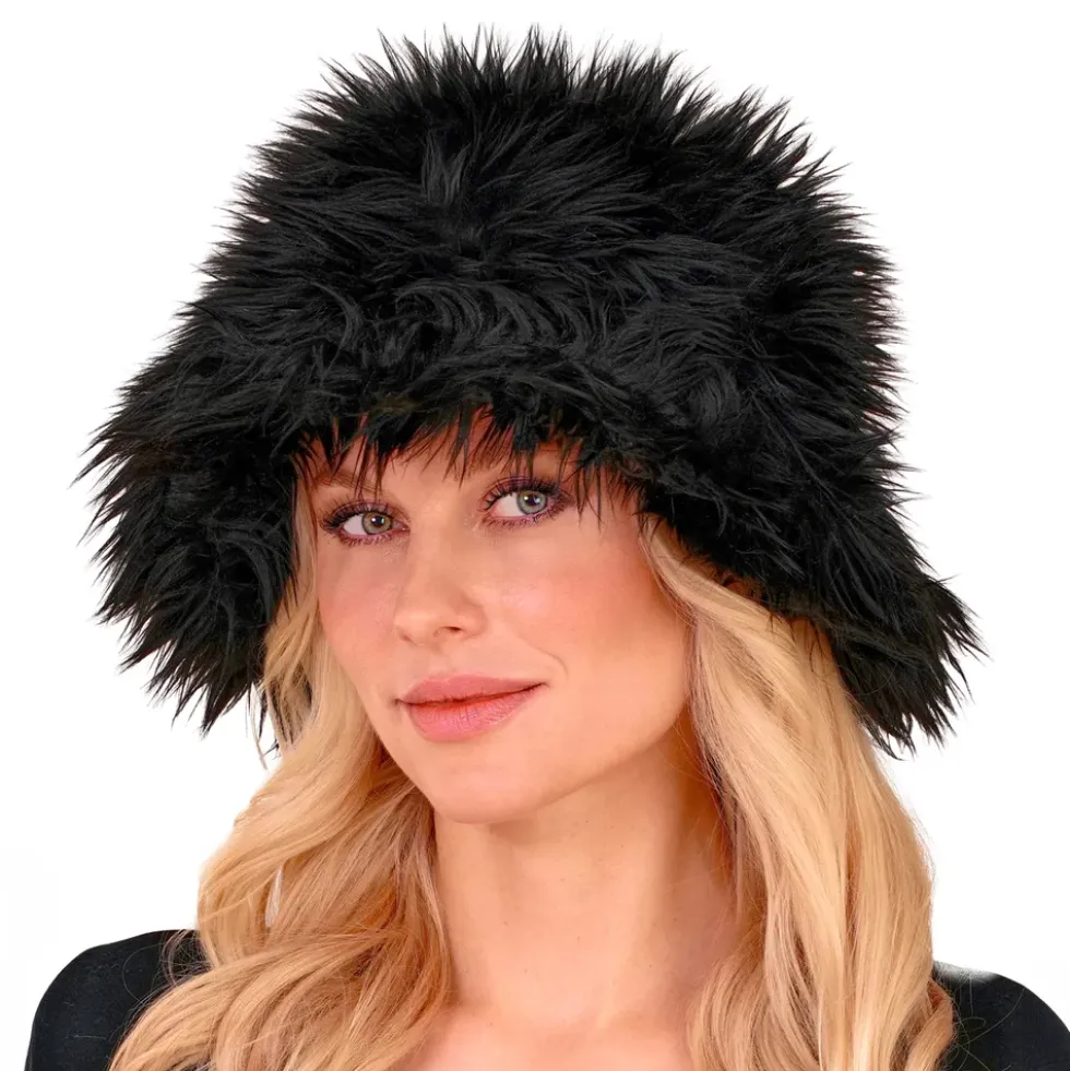 Bucket Hat Fluffig Svart
