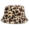 Bucket Hat i Fuskpäls Leopard
