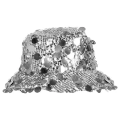 Bucket Hat Paljetter Silver