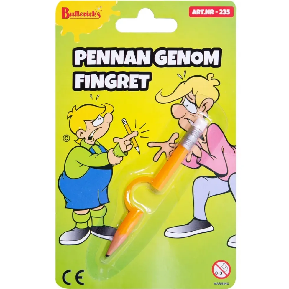 Butterick's Penna Genom Fingret Skämtartikel