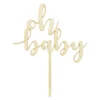 Cake Topper Oh Baby Trä