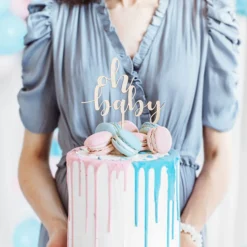 Cake Topper Oh Baby Trä