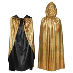 Cape med Huva Guld Shimmer