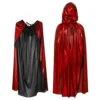 Cape med Huva Röd Shimmer