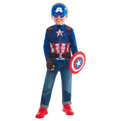 Captain America Maskeradkit för Barn Presentbox