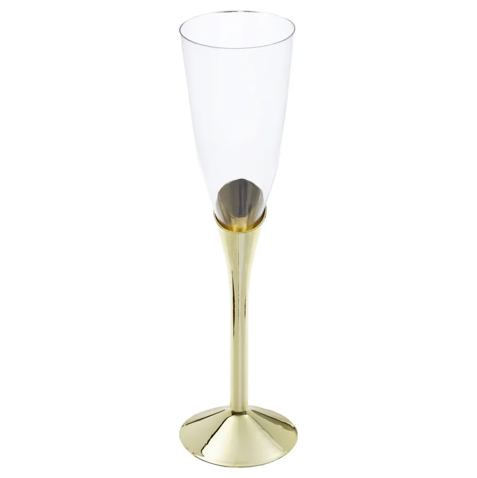 Champagneglas med Fot Guld