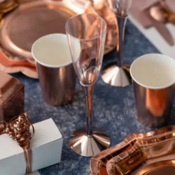 Champagneglas med Fot Roséguld