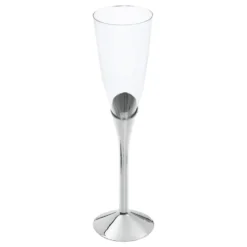 Champagneglas med Fot Silver