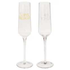 Champagneglas Set Happy Birthday