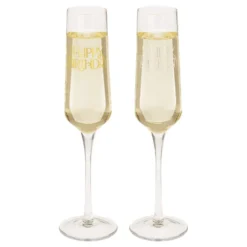 Champagneglas Set Happy Birthday