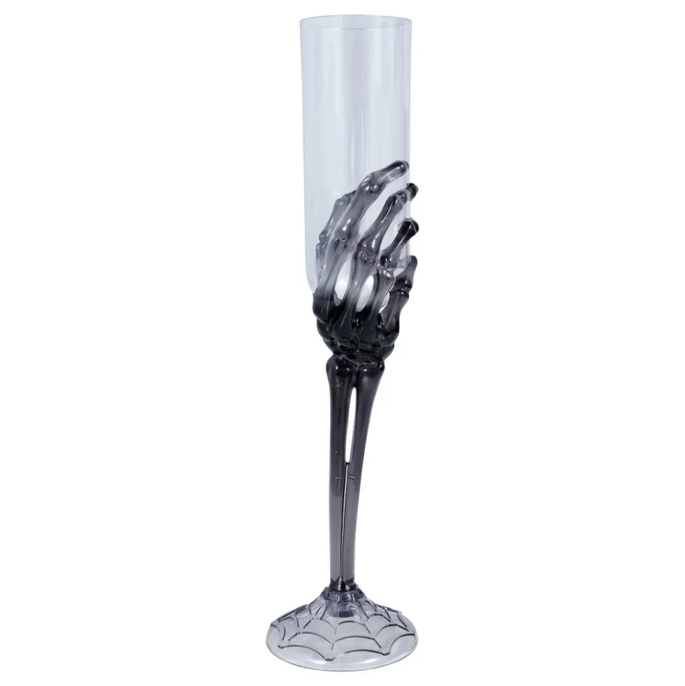Champagneglas Skeletthand