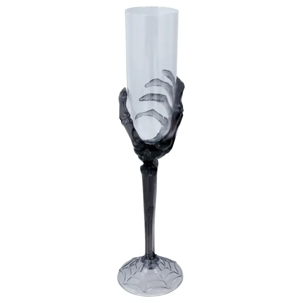 Champagneglas Skeletthand
