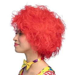 Clownperuk Röd Frizzy