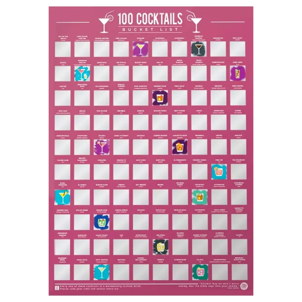 100 Cocktails Bucket List Skraptavla