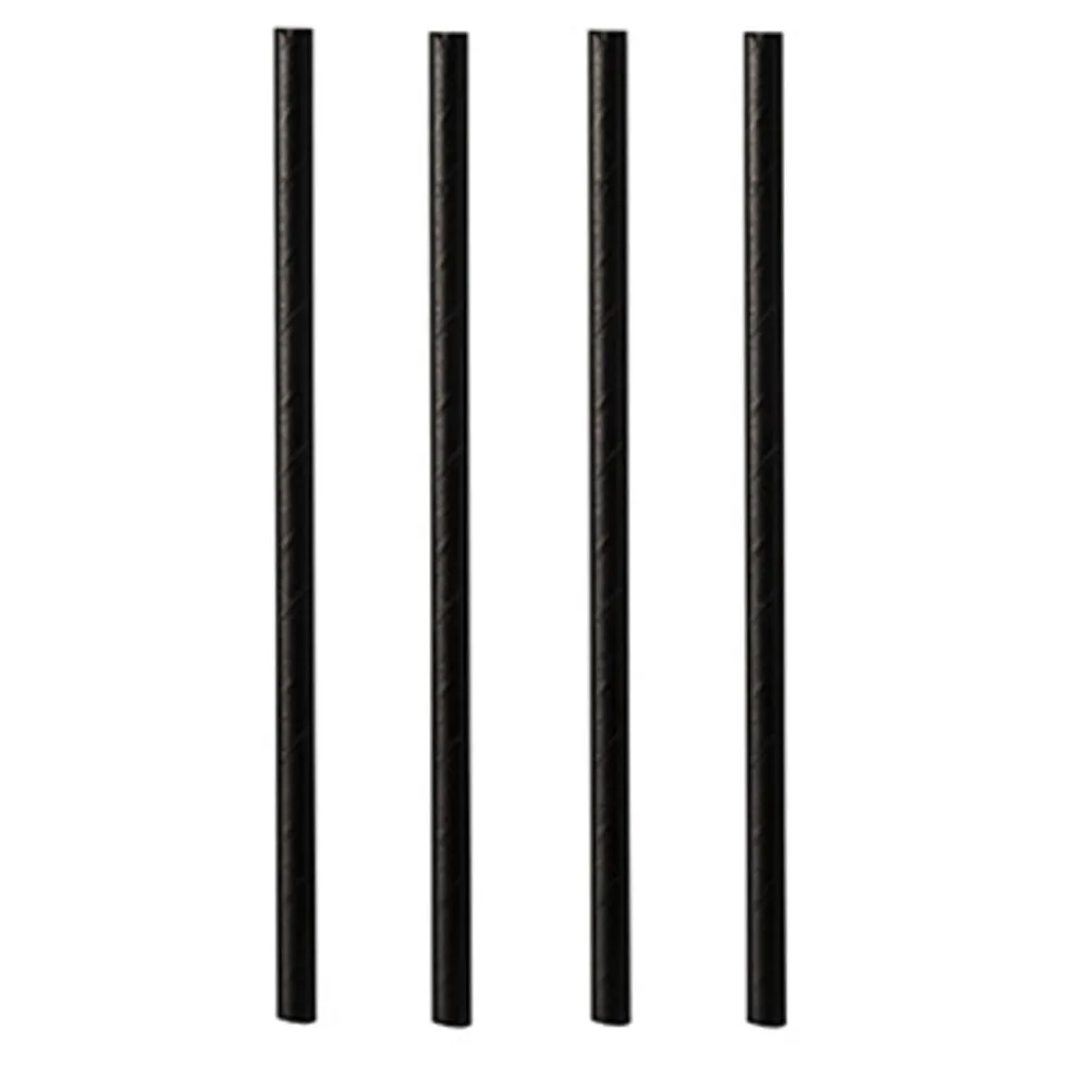 Cocktailsugrör av Papper Svart
