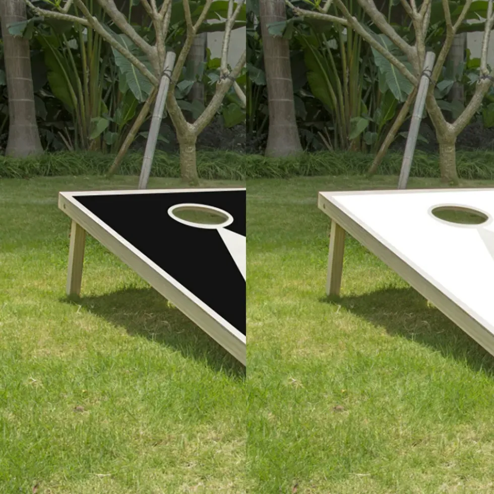 Cornhole Black & White Trädgårdsspel
