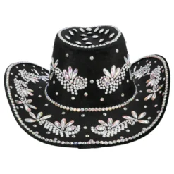 Cowboyhatt Crystal Svart