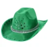 Cowboyhatt Grön med Stenar