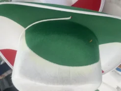 Cowboyhatt Grön/Vit/Röd