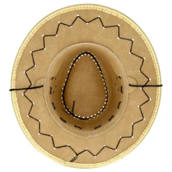 Cowboyhatt Guld med Sömmar