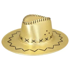 Cowboyhatt Guld med Sömmar
