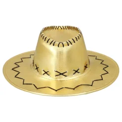 Cowboyhatt Guld med Sömmar