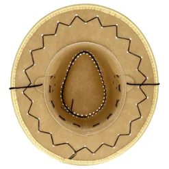 Cowboyhatt Guld med Sömmar