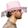 Cowboyhatt med Glitterstjärnor Rosa