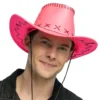 Cowboyhatt med Sömmar Neonrosa