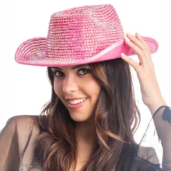 Cowboyhatt med Stenar Rosa
