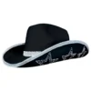 Cowboyhatt med Strass Stjärnor Svart