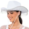 Cowboyhatt med Strass Vit