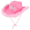Cowboyhatt Rosa med Tiara