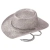 Cowboyhatt Silver Glitter