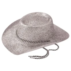 Cowboyhatt Silver Glitter