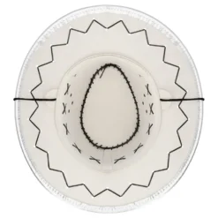 Cowboyhatt Silver med Sömmar